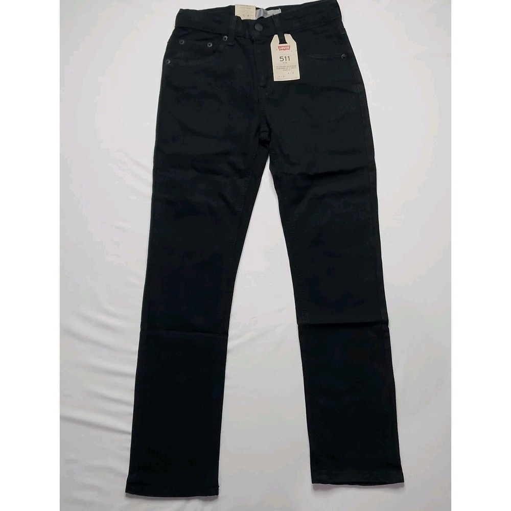 LEVI'S 511 Jeans Boys 12 Reg 26x26 Black Slim Fit Denim